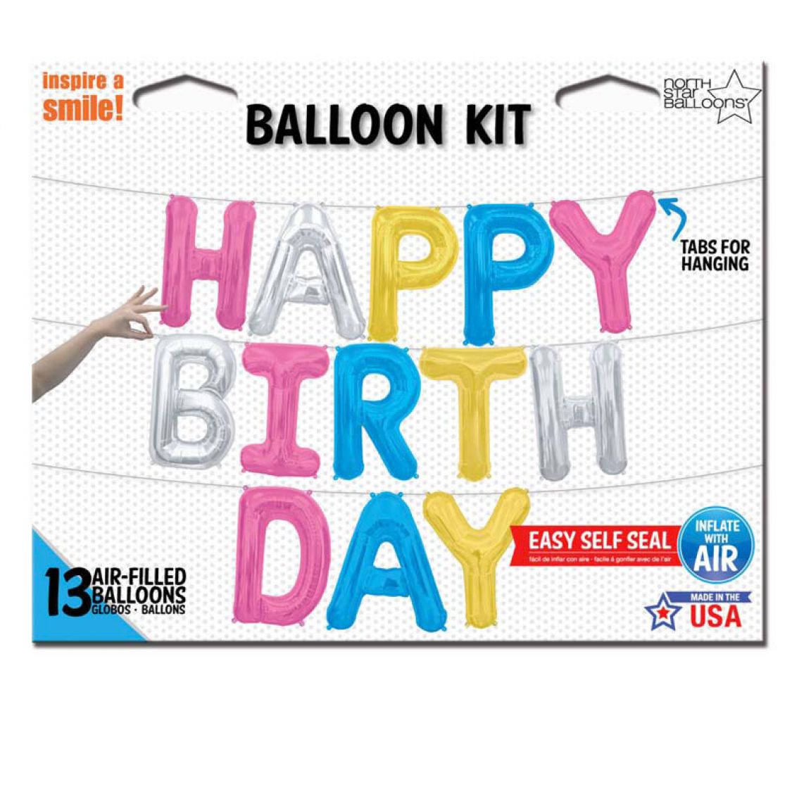 Ballons Kit Happy Birthday Alu