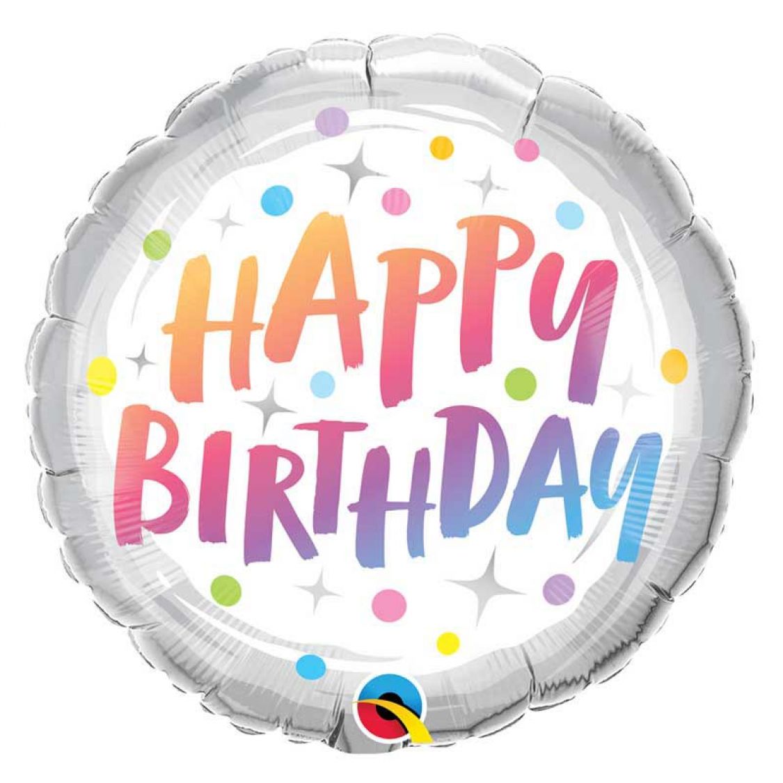Ballon Happy Birthday Rainbow Dots