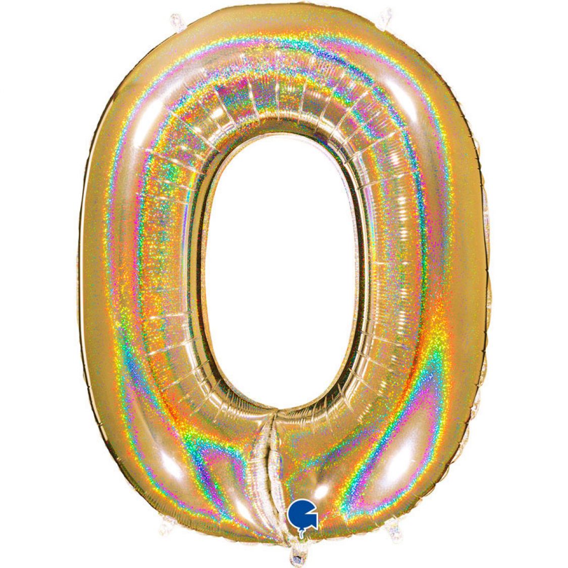 Ballon Chiffre 0 Or Holographique