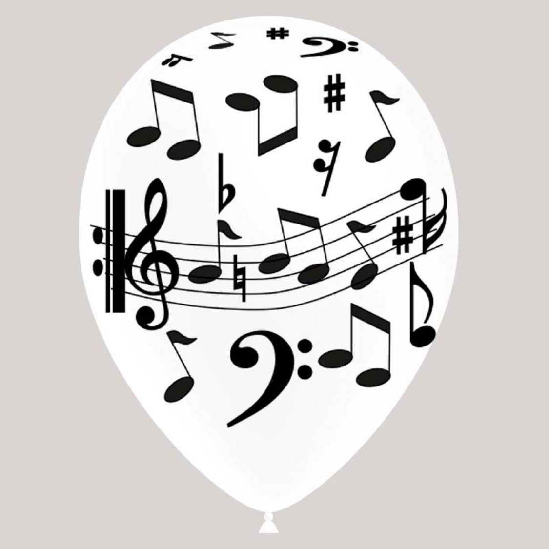 Ballon Notes de Musique Blanc