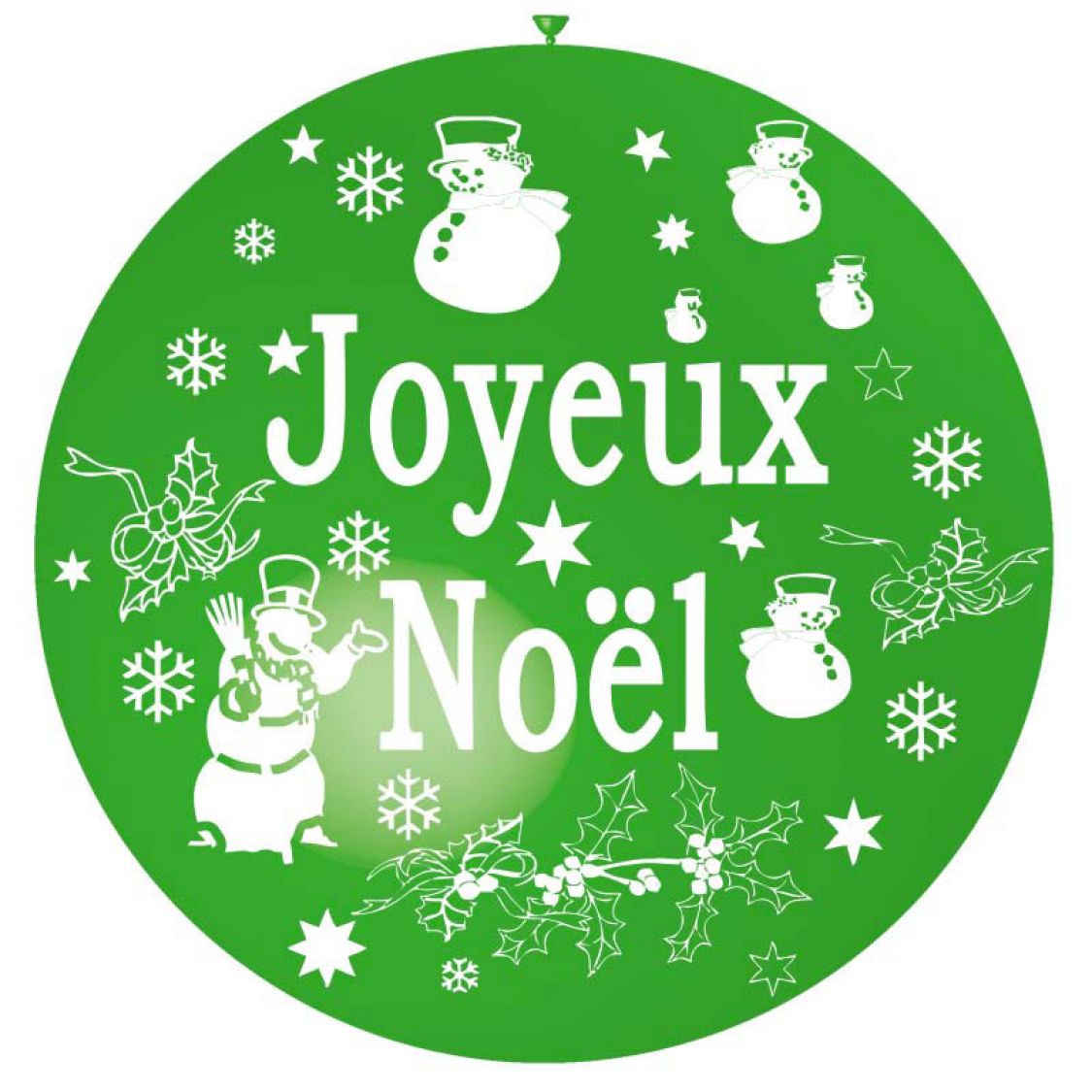 Ballon Géant Joyeux Noël Vert