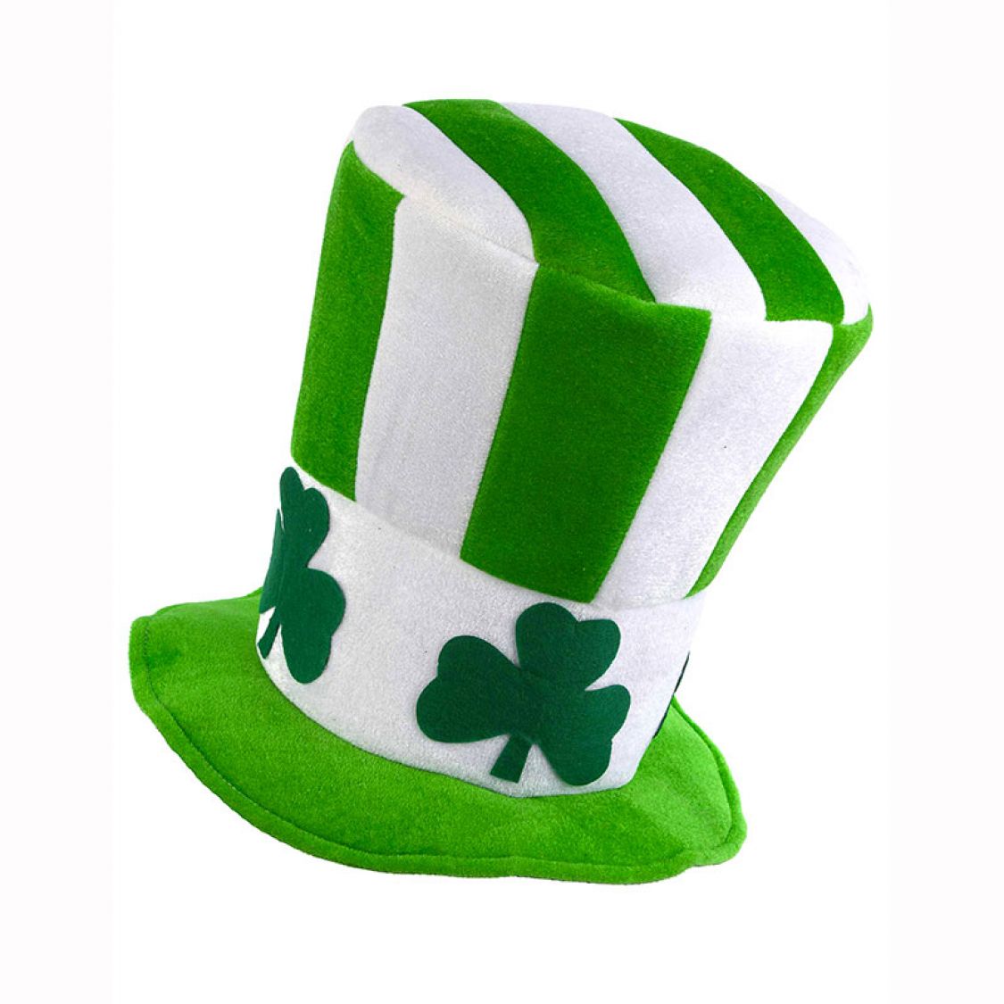 Chapeau Plastique melon Paillettes vert Saint Patrick