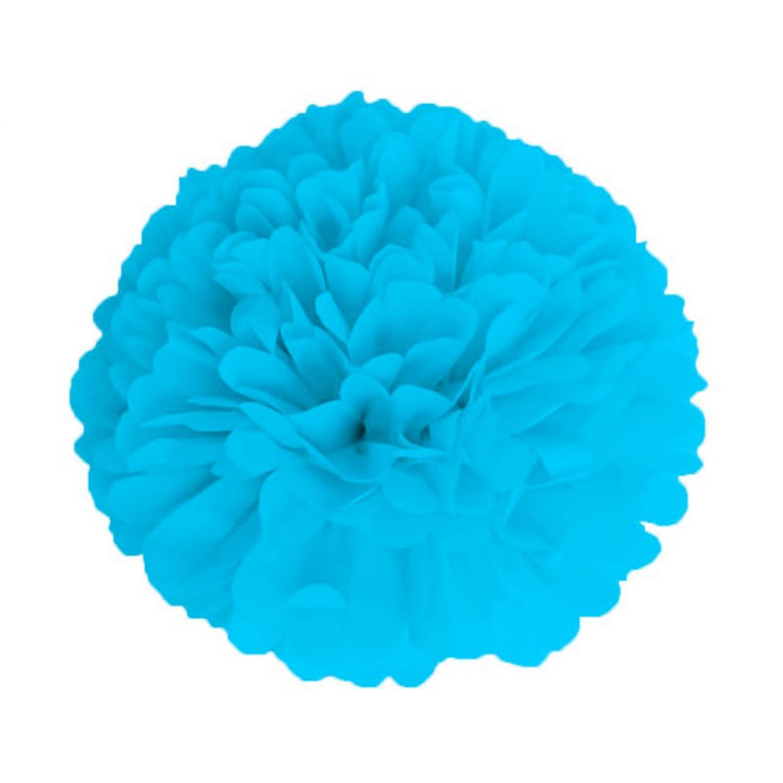 Pompom en papier de soie Turquoise