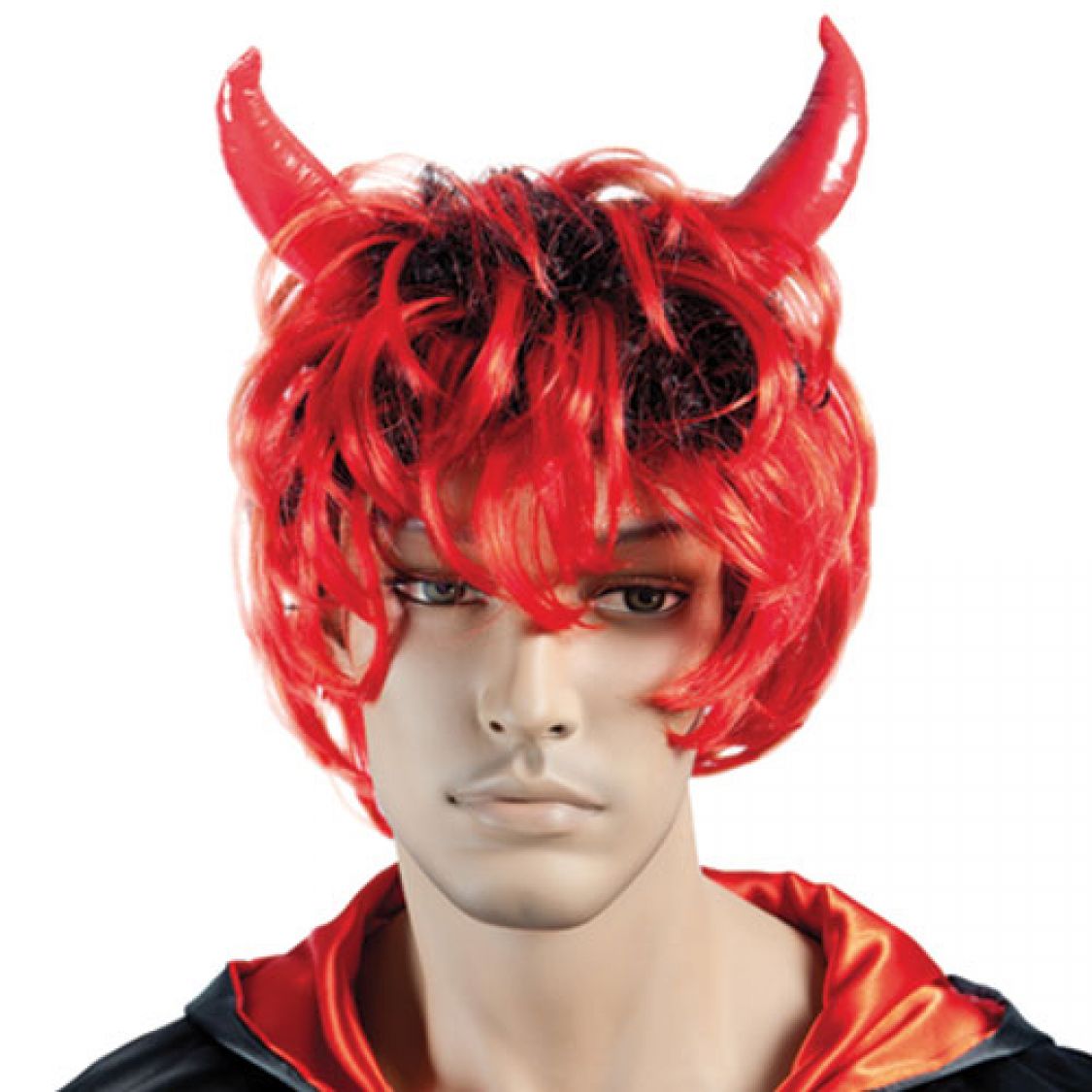 perruque diable rouge