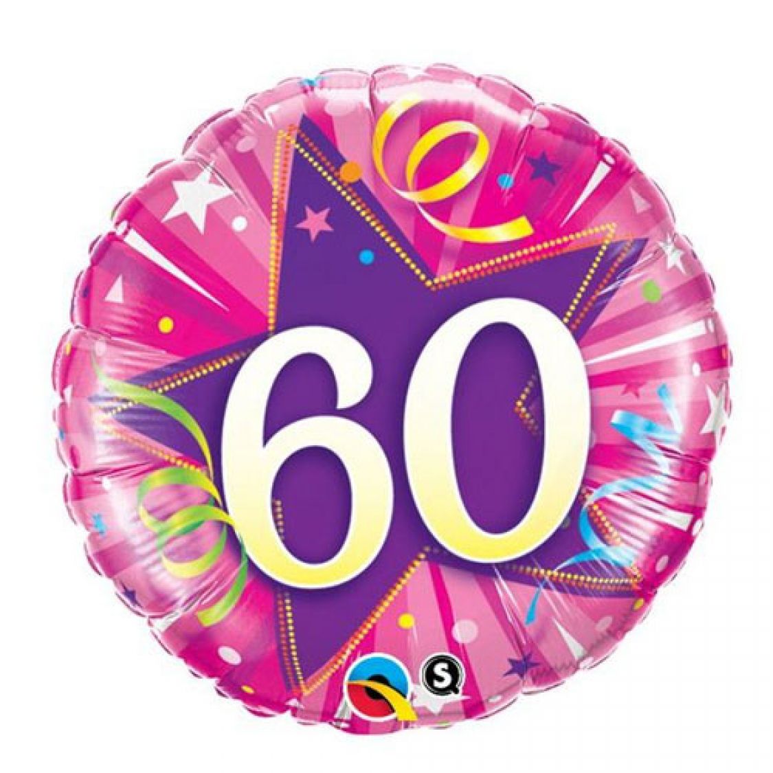 Ballon Chiffre 60 Anniversaire Rose