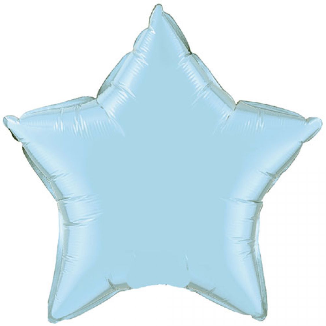 Ballon Mylar étoile bleu ciel perlé