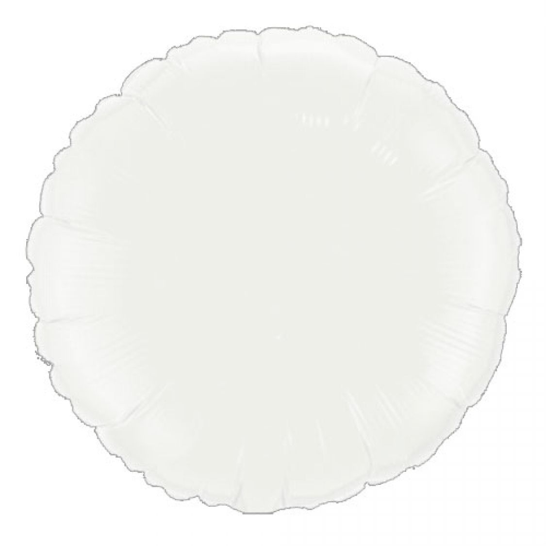 Ballon Mylar rond blanc (white)