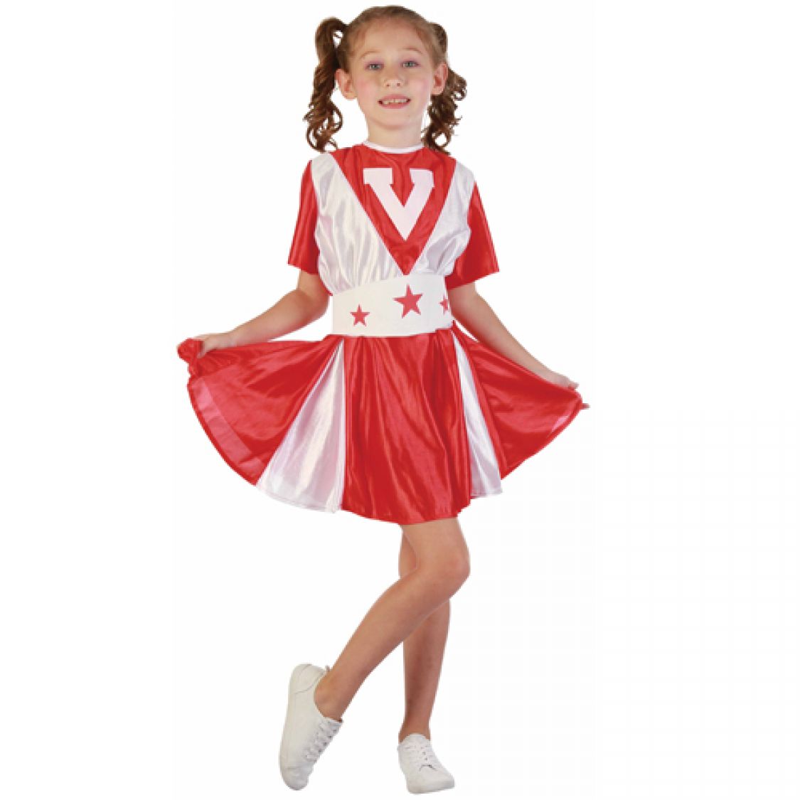 Déguisement Enfant Pom Pom Girl rouge et blanc