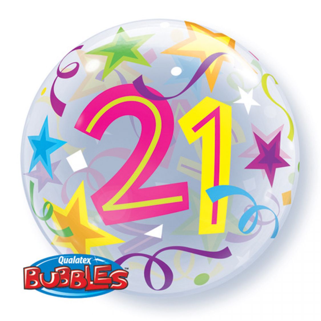 Ballon Bubble Chiffre 21 Anniversaire