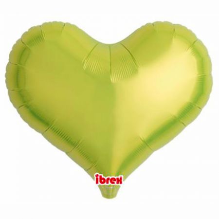 Ballon Mylar Coeur Jelly Vert Citron