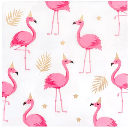 Serviette jetable Hawai Flamant