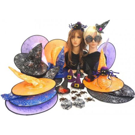 Lot Accessoires Araign&eacute;es Halloween