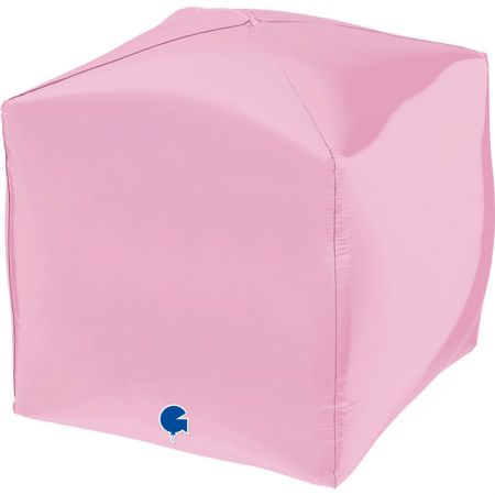 Ballon Cube 4D Rose Pastel
