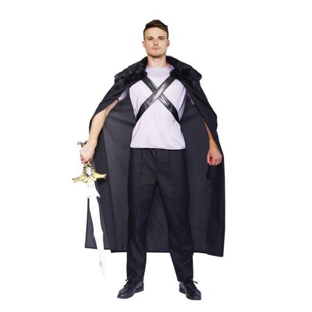 Costume adulte m&eacute;di&eacute;val noir