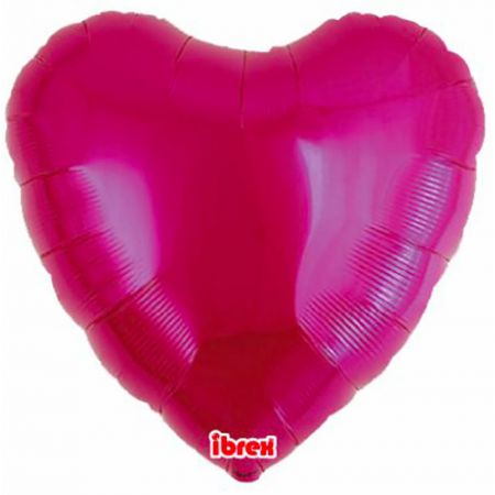 Ballon Mylar Coeur Métallic Magenta
