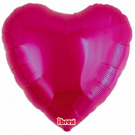 Ballon Mylar Coeur M&eacute;tallic Magenta