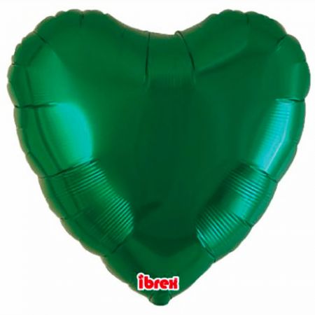 Ballon Mylar Coeur Métallic Vert
