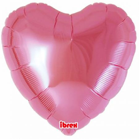 Ballon Mylar Coeur M&eacute;tallic Rose