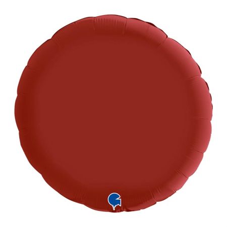 Ballon Mylar Rond Rouge Rubis Satin