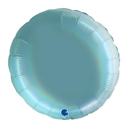 Ballon Mylar Rond Bleu Tenerife Holographic