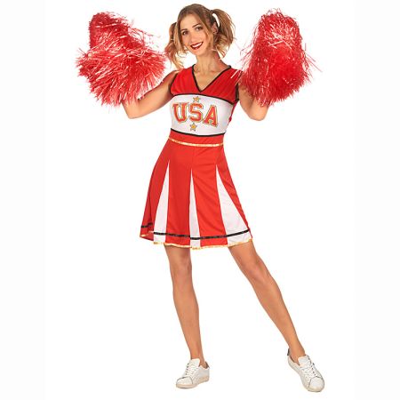 Pompom Girl USA Rouge Femme