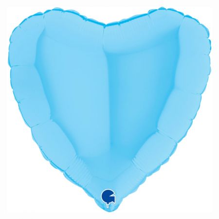Ballon Mylar Coeur Matte Blue