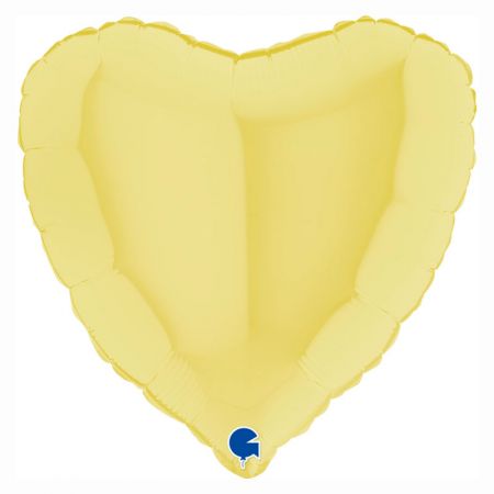 Ballon Mylar Coeur Matte Yellow