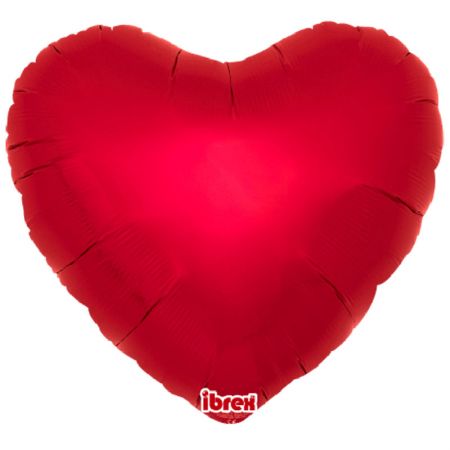 Ballon Mylar Coeur M&eacute;tallic Rouge Ruby