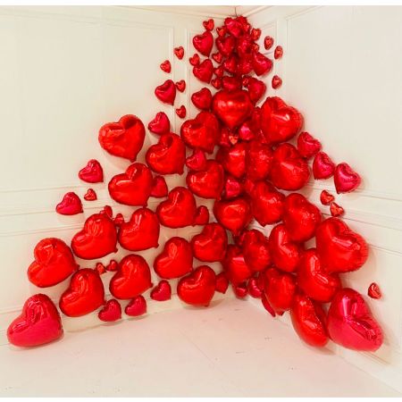 Kit d&eacute;co Coeur Rouge Aluminium