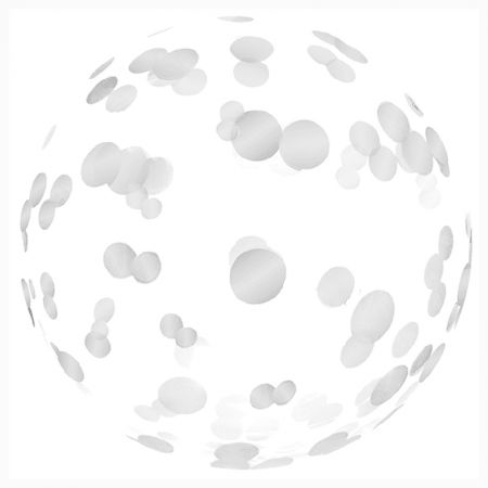 Ballon Bubble Confettis Argent