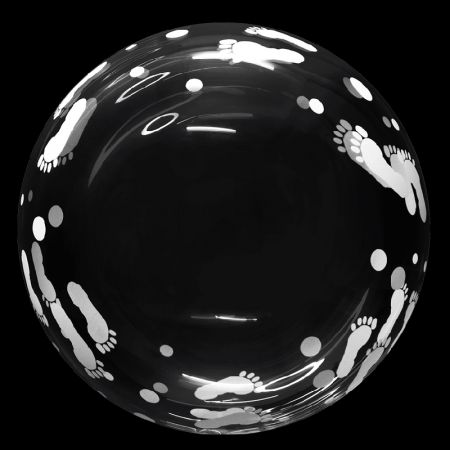 Ballon Bubble Empreintes Pied tout autour
