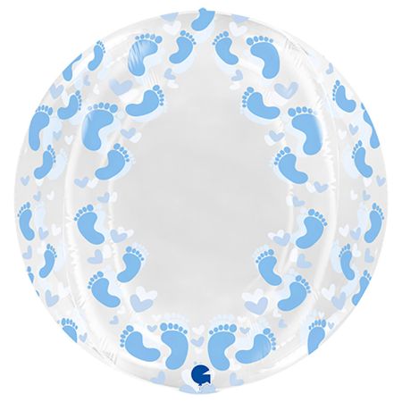 Ballon Bubble Empreintes Pied bleu ou rose