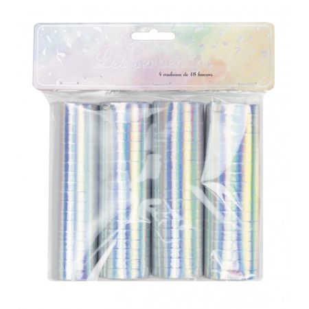 Rouleaux de 18 serpentins M&eacute;tallis&eacute;es (3 coloris)