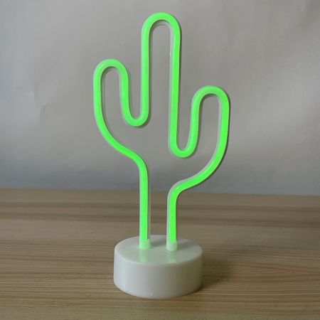Lampe Cactus N&eacute;on
