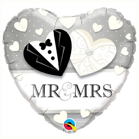Ballon Coeur Mr & Mrs Wedding