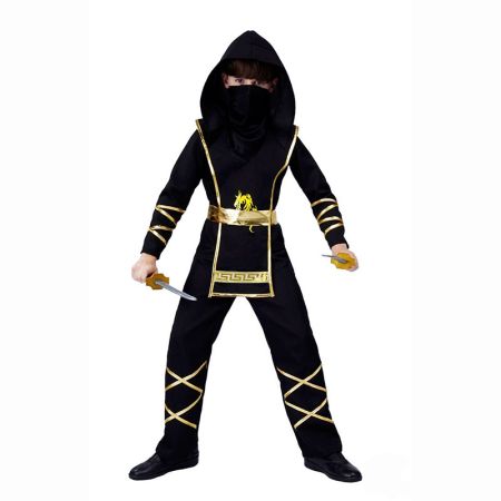 D&eacute;guisement Ninja Noir et or Gar&ccedil;on