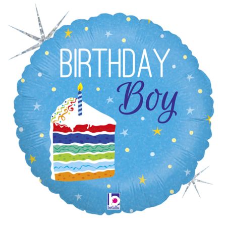 Ballon Birthday Boy Bleu
