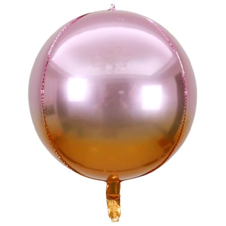 Ballon Orbz Sph&eacute;rique d&eacute;grad&eacute; Rose Orange
