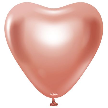 Ballon Coeur Chrome Rose Gold Kalisan