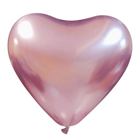 Ballon Coeur 30cm Rose Titalium