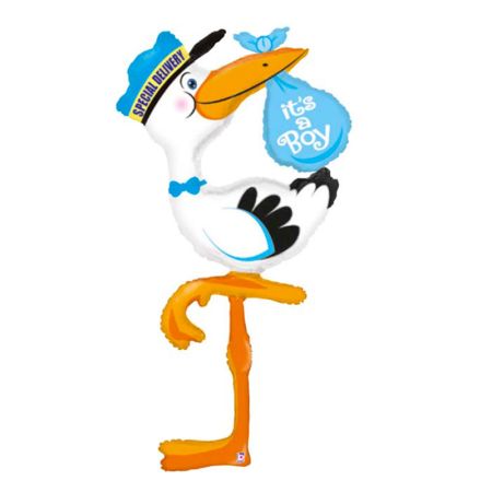 Ballon Cigogne B&eacute;b&eacute; Gar&ccedil;on Bleu