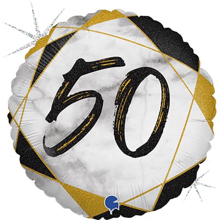 Ballon Nombre Marble Noir