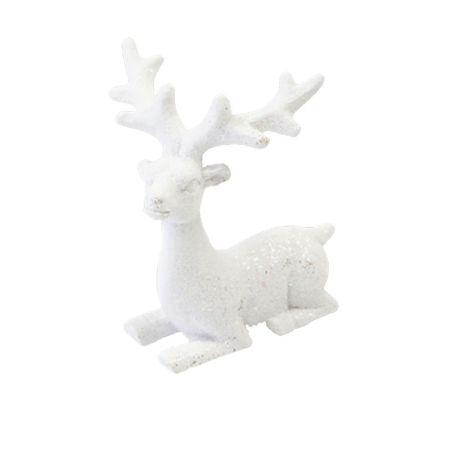Renne r&eacute;sine blanc paillette