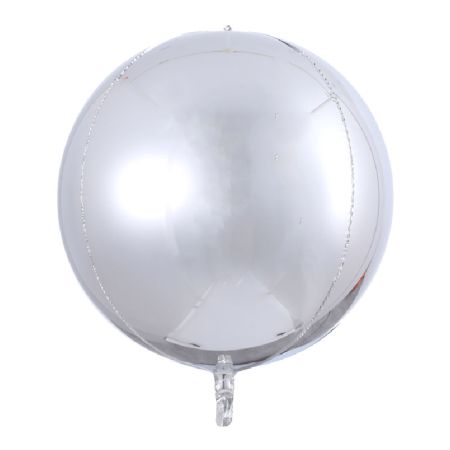 Ballon Orbz Sph&eacute;rique Argent Matte