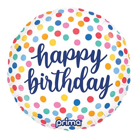 Ballon Confettis Happy Birthday