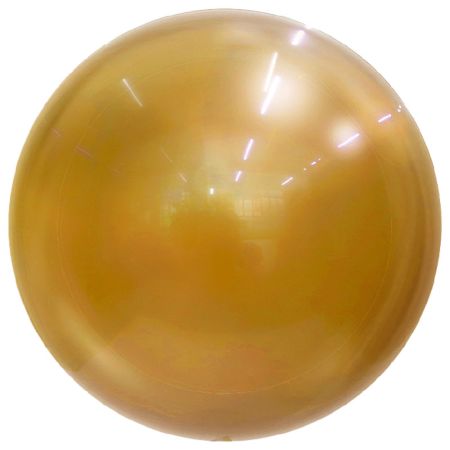 Ballon Bubble Metallic Gold Chrome