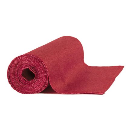 Chemin de Table Polyester rouge paillet&eacute; 30 m&egrave;tres