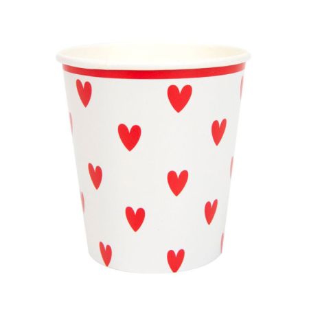 Gobelet festonn&eacute; petits coeurs