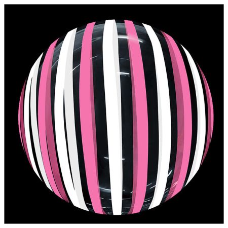 Ballon Bubble Stripe Rose