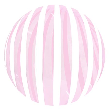 Ballon Bubble Stripe Rose Crystal